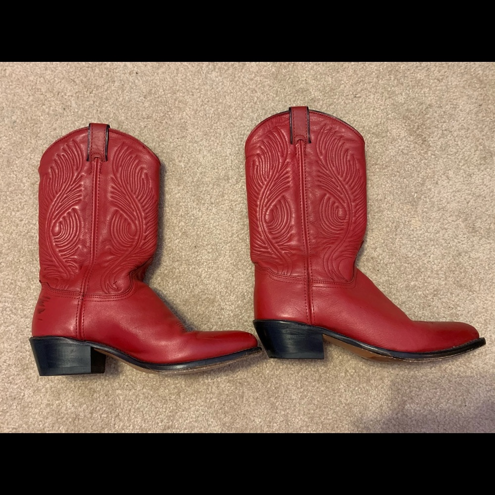 Abilene Women’s Red Cowboy Boots size 8